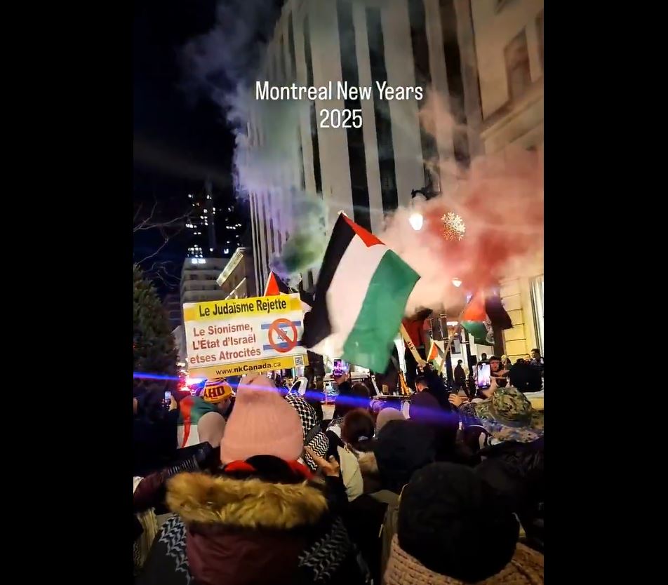 Video: Montreal in solidarity with Palestine on New Year's Eve
