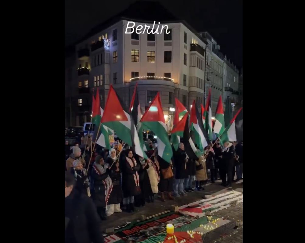 Video: Pro-Palestinian activists mobilized in Berlin, Germany, to honor Palestinians martyred in Gaza 