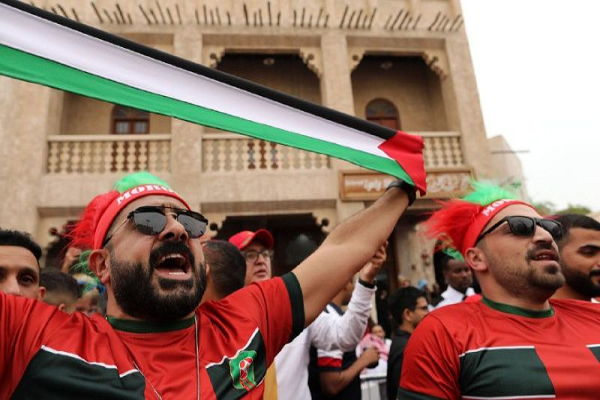 Magoya bayan kungiyar kwallon kafa ta Morocco sun sake nuna goyon baya ga Falasdinu