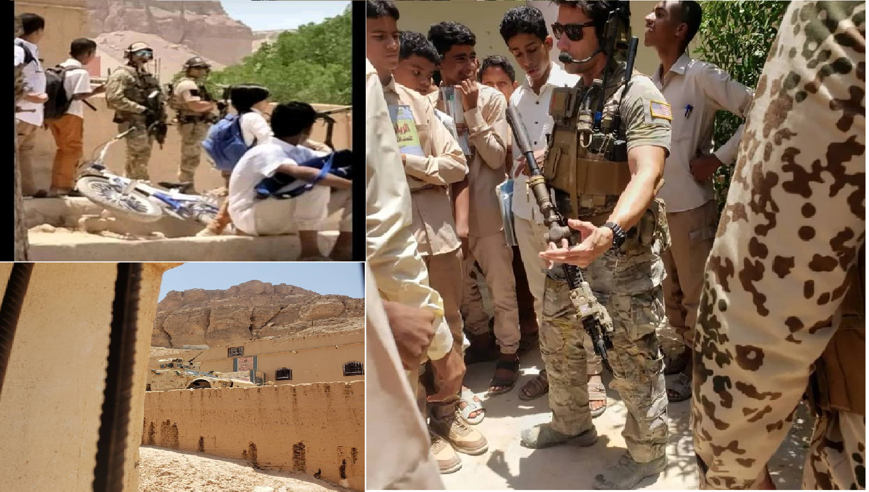 انتشار قوات امريكية محتلة في منطقة الغرفة بوادي حضرموت اليمنية