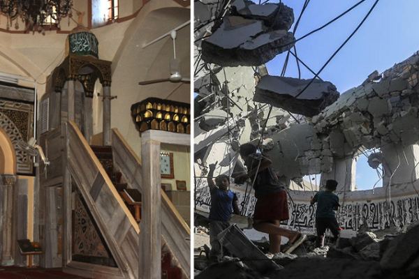 800-year-old mosque in Gaza destroyed in Israeli airstrikes