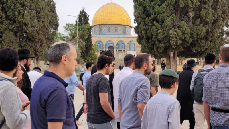  المستوطنون يواصلون تدنيس باحات الحرم القدسي الشريف