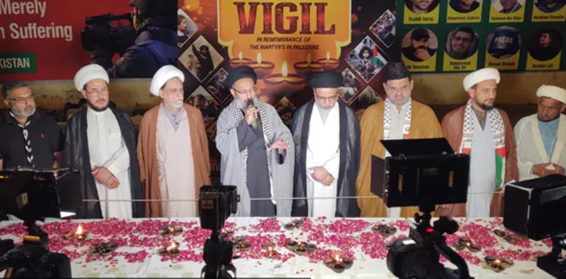 Candle lighting ceremony held in Karachi to show solidarity with martyrs of Palestine