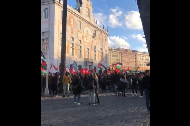 Video: Demonstration in Genoa, Italy in solidarity with Palestine