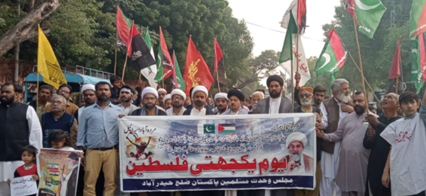 Pro-Palestine rally held in Hyderabad, Pakistan
