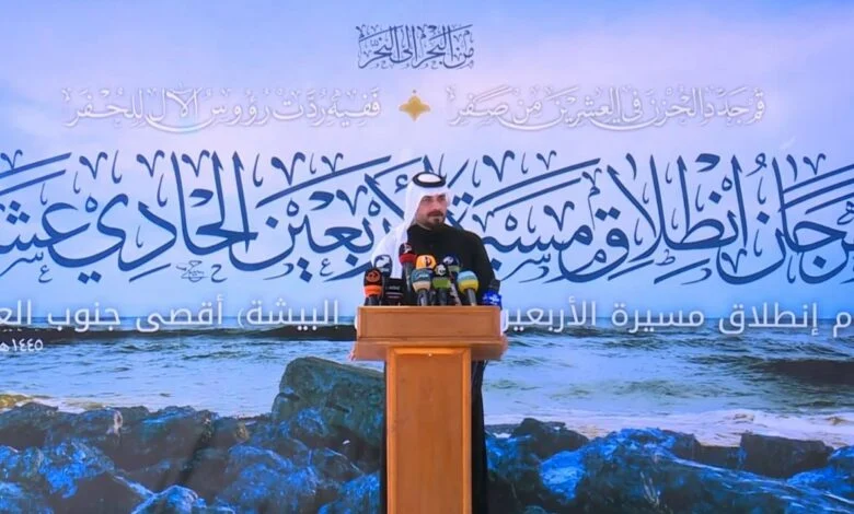 من البحر إلى النحر.. انطلاق مهرجان مسيرة الأربعين من أبعد نقطة في جنوب العراق+ صور