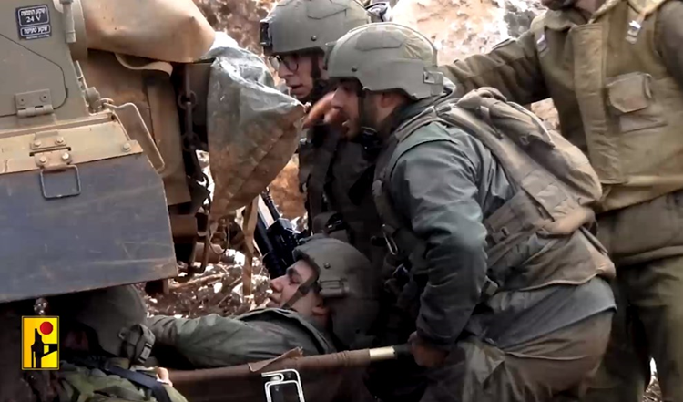 الإعلام الحربي لحزب الله ينشر مشاهد إجلاء جرحى الاحتلال في انفجار لغم أرضي