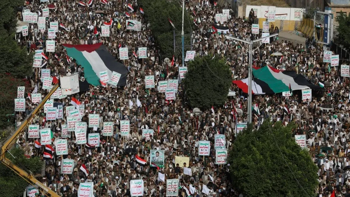 Mass rally held in Sanaa in support of Palestine