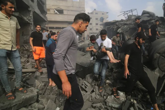 Israeli warplanes strike areas near three hospitals in Gaza Strip