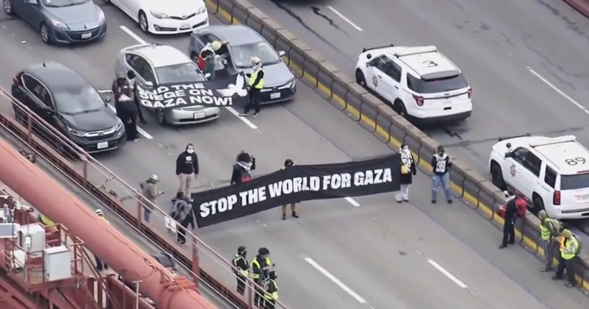 Pro-Palestine activists shut San Francisco's Golden Gate Bridge