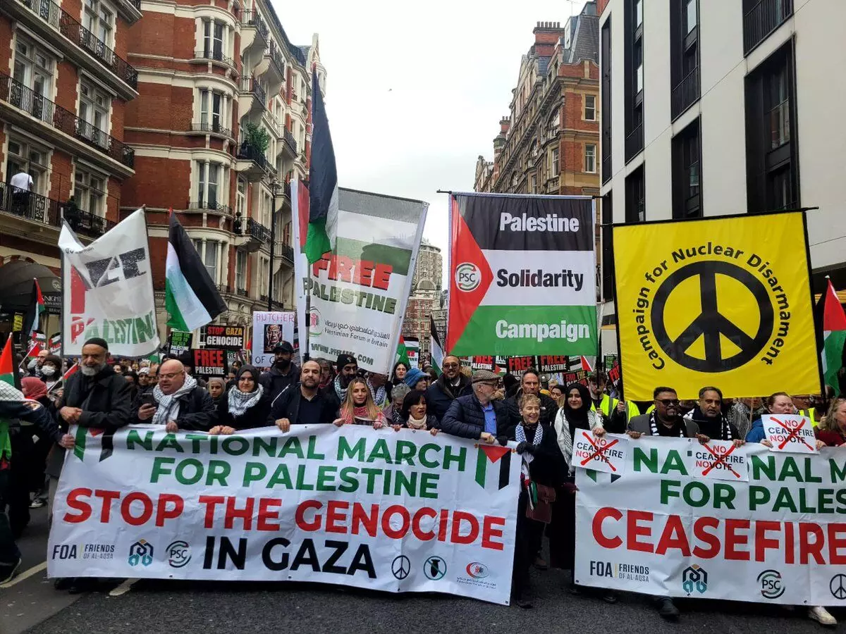 Thousands join pro-Palestine marches in London