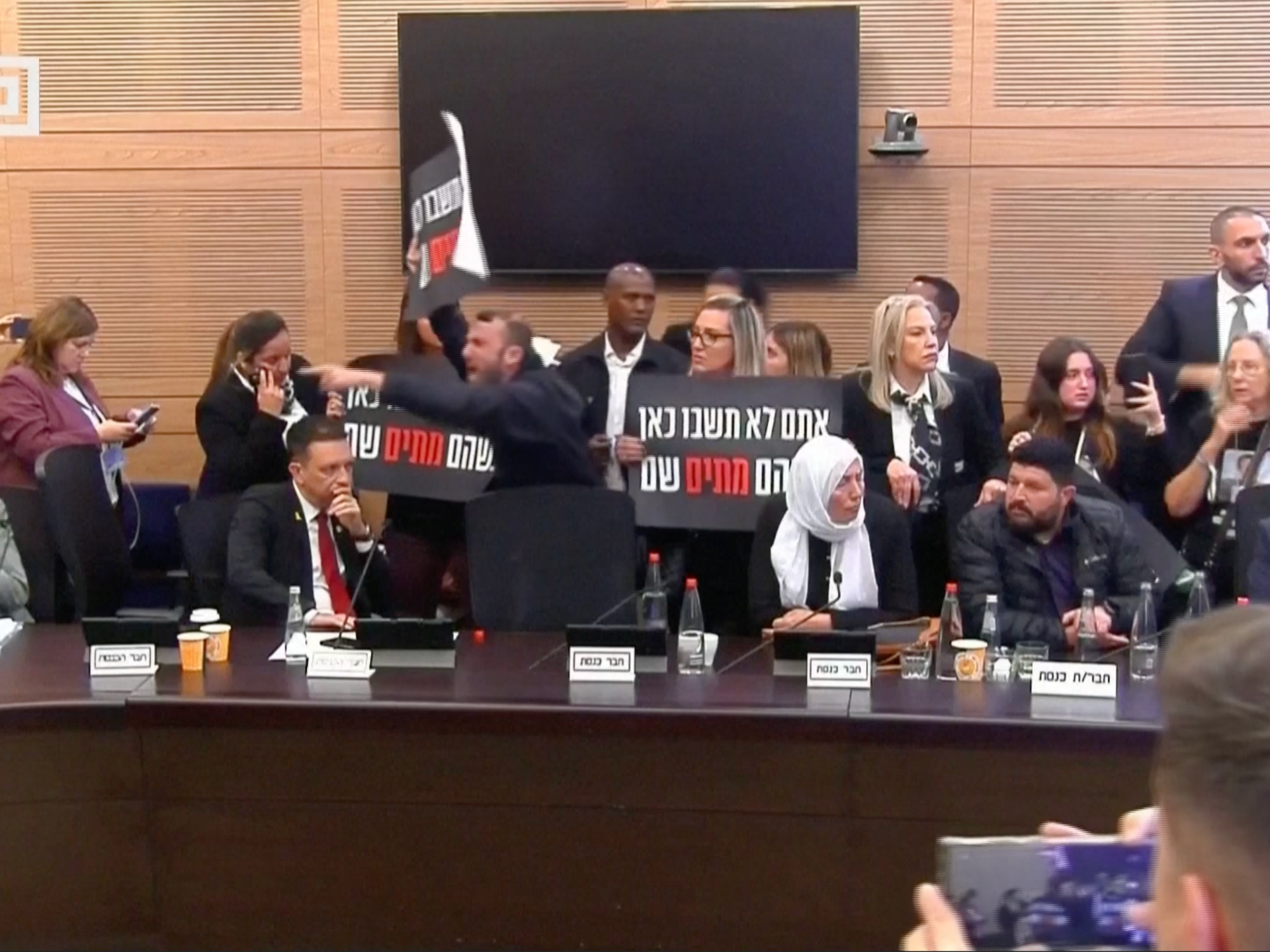 Families of Israeli captives storm Knesset amid outrage at Netanyahu