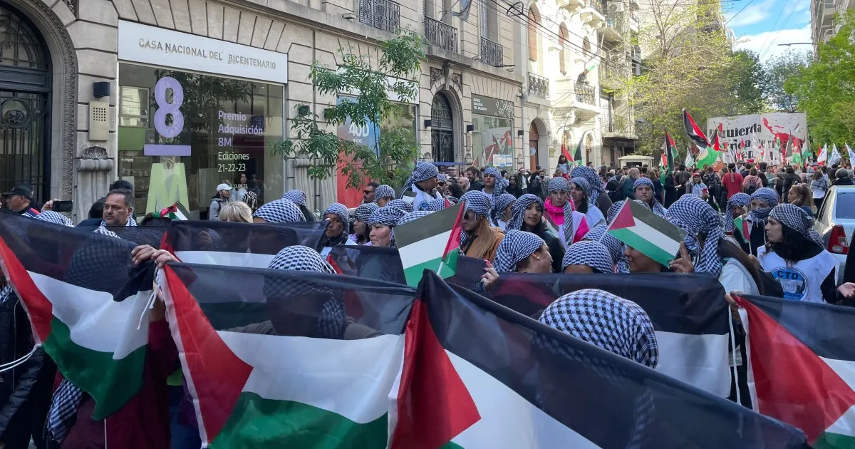 Pro-Palestine march organized in Buenos Aires, Argentina