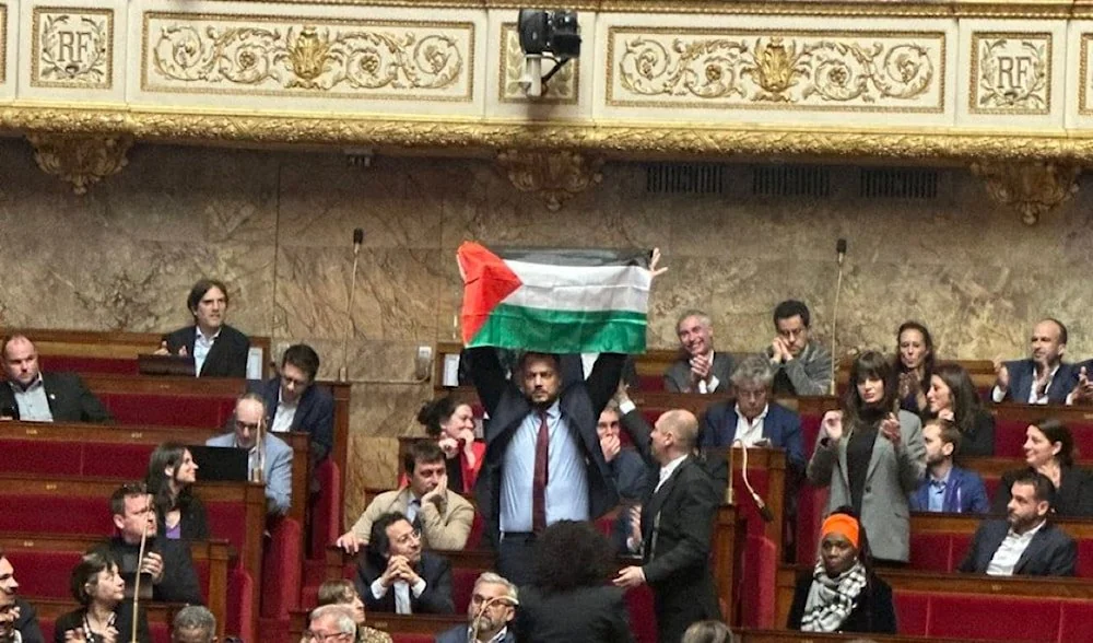 French MP waves Palestinian flag in National Assembly