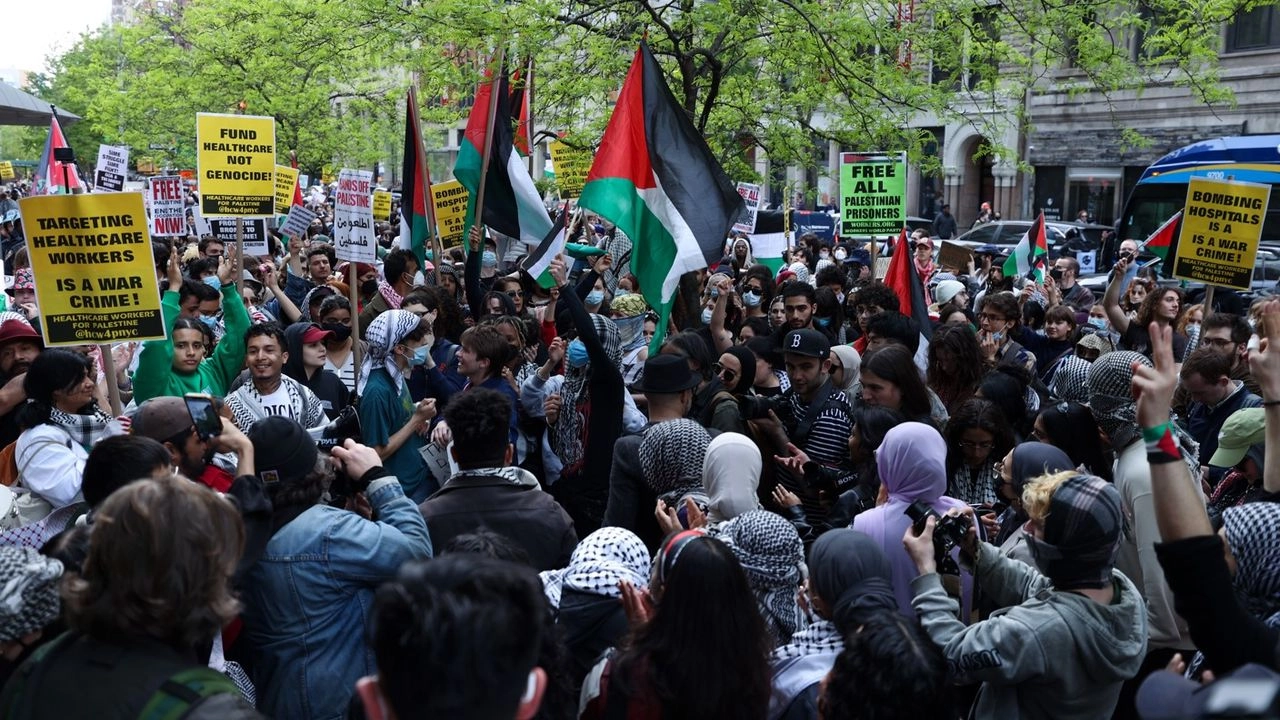 ABD'de başlayan öğrenci protestoları Filistin'e desteği sürdürüyor + Foto