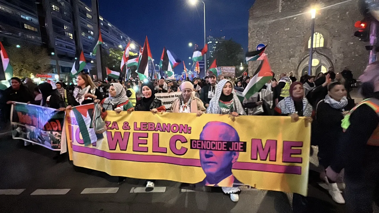 ABD Başkanı Biden'a Almanya'da Gazze protestosu! 