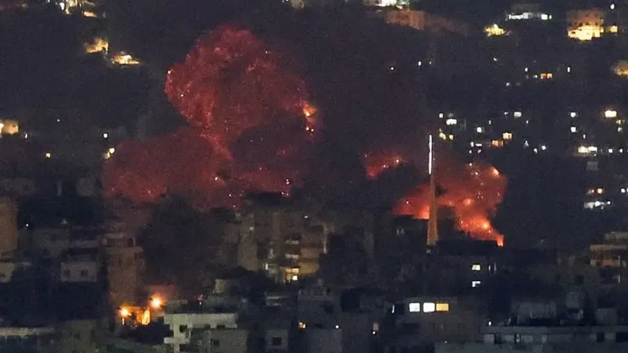 İşgalci İsrail Beyrut'u bombalıyor! 