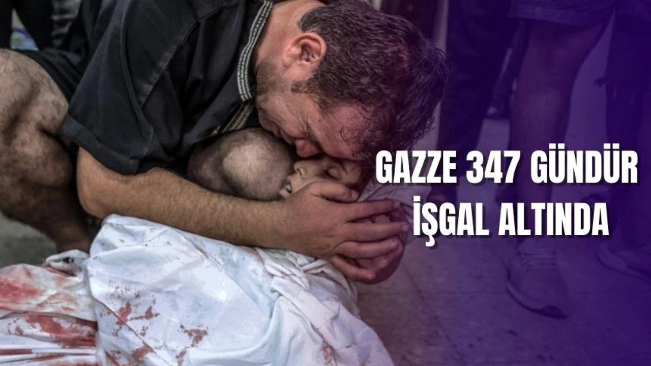 İşgalci İsrail'in 347 gündür saldırılarını sürdürdüğü Gazze'de şehit sayısı 41 bin 252'ye çıktı