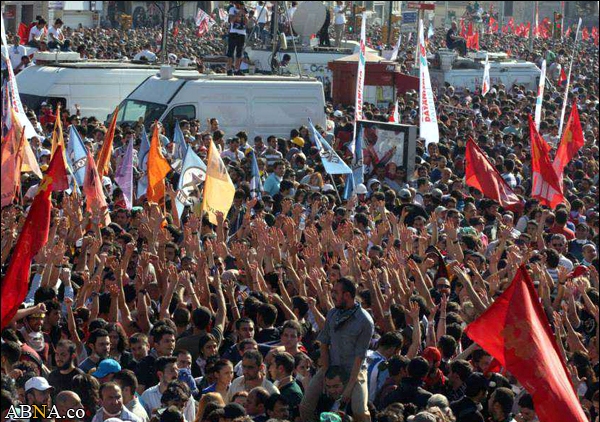 تصاویر هوایی از اعتراضات مردم ترکیه