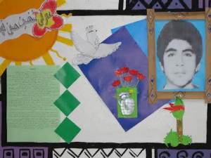 خانواده شهدا بر سر مزار شهید فهمیده گرد هم می آیند