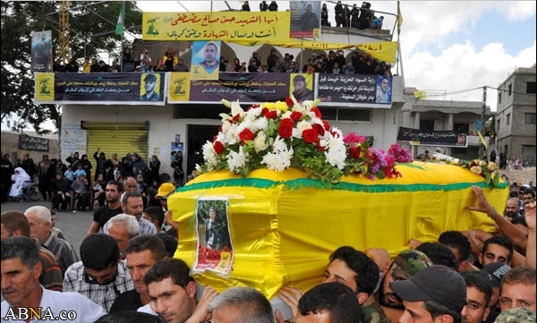 تشییع پیکر شهید مجاهد حزب الله در شهر «بیت لیف» + تصاویر