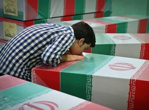 مراسم وداع با 6 شهيد گمنام دفاع مقدس در مشهد برگزار شد
