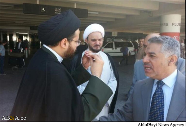 ورود نماینده آیت‌الله سیستانی به بیروت + تصاویر