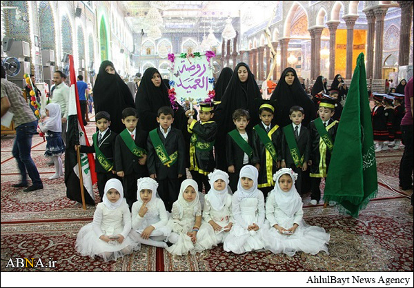 نونهالان مهد کودک‌های کربلا در حرم امام حسین(ع) + تصاویر