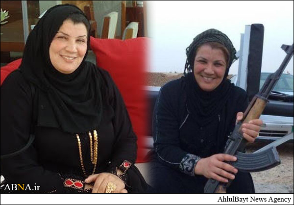 بانوی شجاع عراقی لحظاتی قبل از شهادت + تصاویر