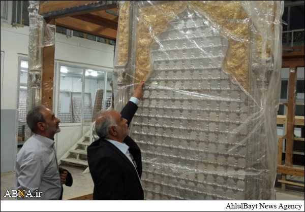 مراحل پایانی ساخت ضریح علمدار کربلا + عکس