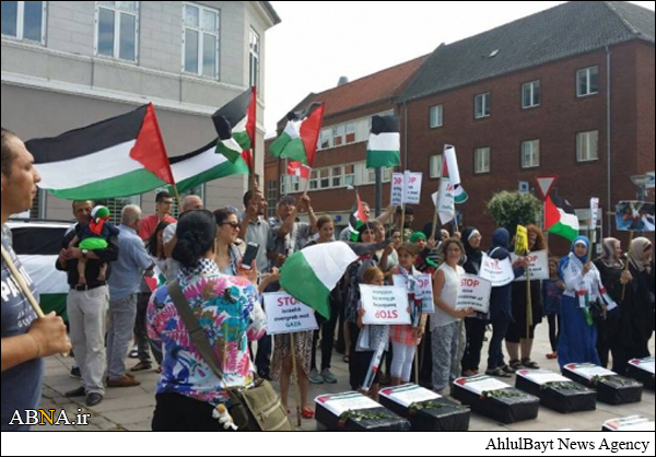تجمع مردم دانمارک در اعتراض به جنایات رژیم صهیونیستی + تصاویر