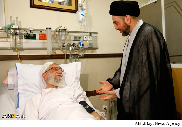 رییس مجلس اعلای اسلامی عراق از رهبر انقلاب عیادت کرد + عکس 
