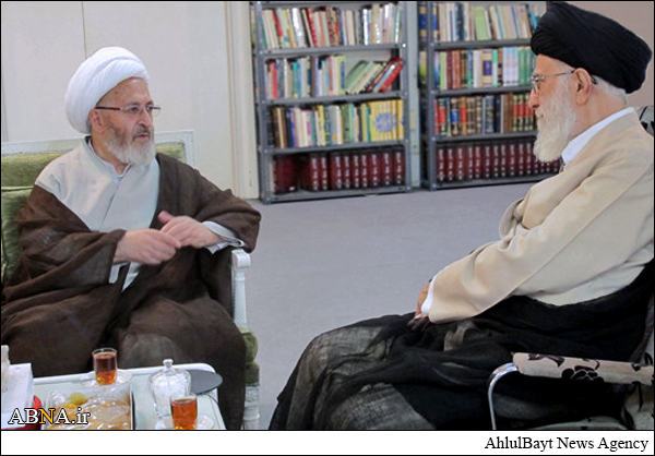 دیدار آیت‌الله سبحانی با رهبر انقلاب + عکس