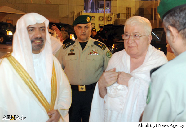 رئیس جمهور عراق در لباس احرام + تصاویر