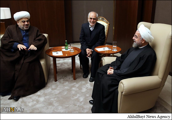 دیدار رئیس جمهور با رئیس اداره مسلمانان قفقاز + تصاویر