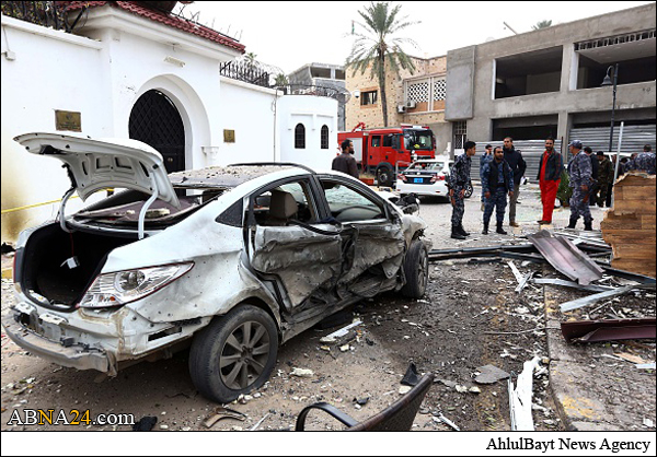 انفجار مقابل سفارت الجزایر در طرابلس + تصاویر