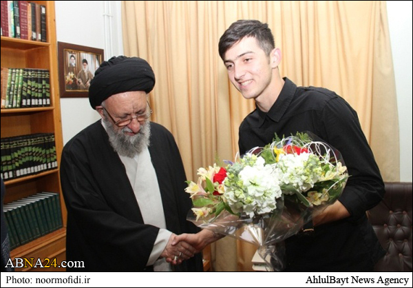 دیدار صمیمی «سردار آزمون» با آیت الله نورمفیدی + تصاویر