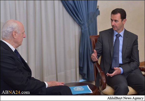 در دیدار دی میستورا و بشار اسد چه گذشت؟ + تصاویر