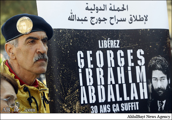 تجمع حامیان مبارز لبنانی مقابل سفارت فرانسه در بیروت + تصاویر