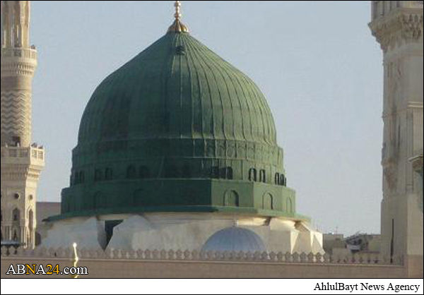 تکذیب تغییر رنگ گنبد حرم پیامبر(ص) + فیلم