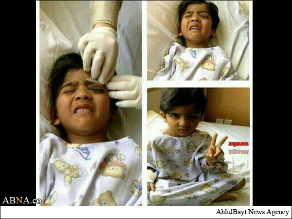 چشم کودک پنج ساله بحريني تخلیه شد + عکس