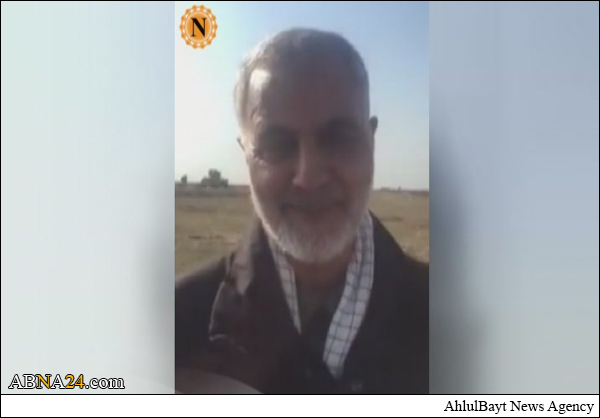 فیلم/ پیام تصویری حاج قاسم سلیمانی به تعدادی از جوانان عراقی(زیرنویس فارسی)