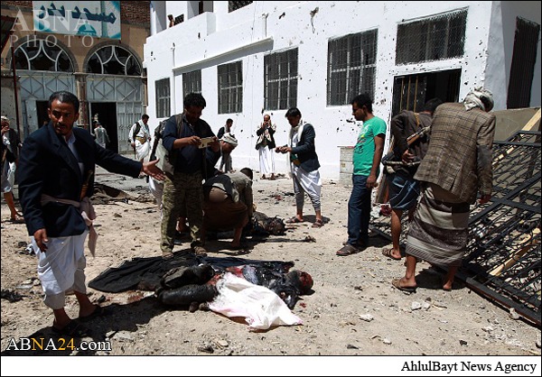 شهادت 142 نمازگزار در حملات انتحاری عناصر داعش به مساجد شیعیان یمن + تصاویر دلخراش