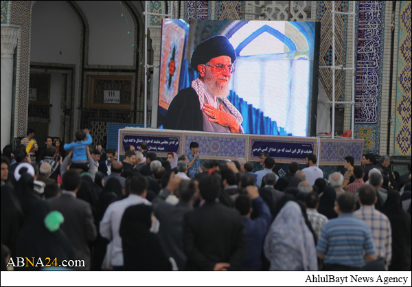 سخنرانی رهبر معظم انقلاب در حرم رضوی آغاز شد