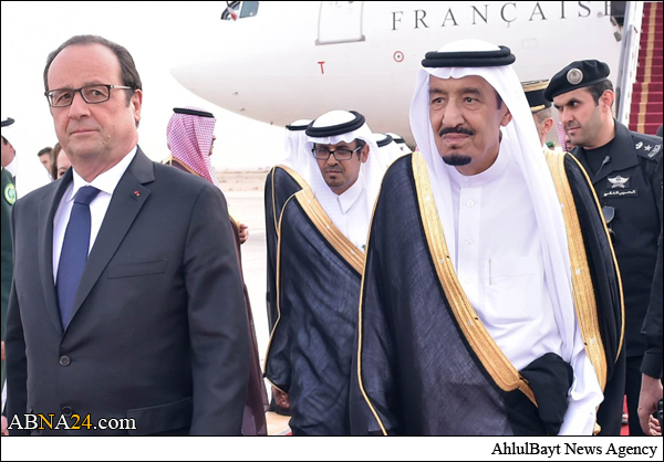 گفتگوی رئیس جمهور فرانسه و شاه عربستان درباره ایران + تصاویر