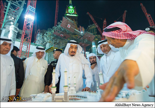 پادشاه رژیم سعودی دیوارهای کعبه را شست/ دیدار با بن لادن + تصاویر