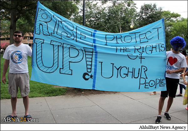 تظاهرات حمایت از مسلمانان چین در واشنگتن + تصاویر