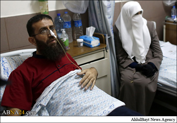 شیخ خضر عدنان رهبر آزاده فلسطینی در بیمارستان بستری شد + تصاویر