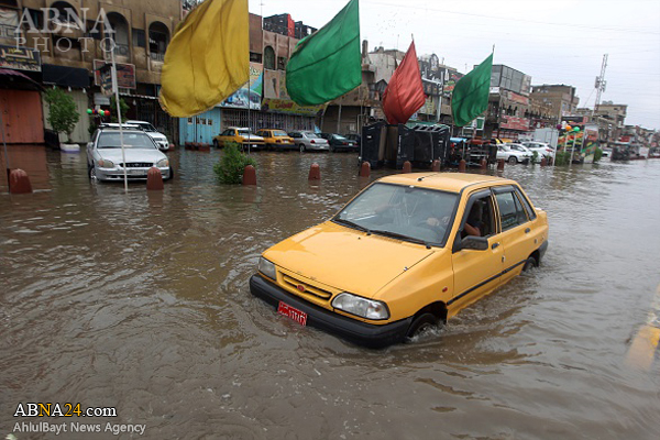 بارش باران سیل آسا عراق را تعطیل کرد + تصاویر