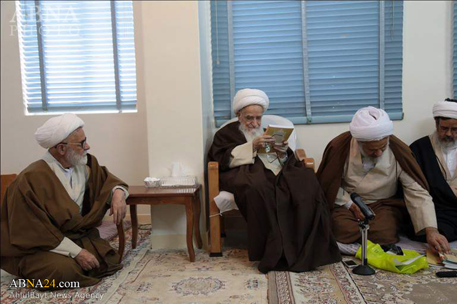 گزارش تصویری/ دیدار اعضای ستاد هماهنگی فعالیت‌های مهدوی با آیت‌الله صافی گلپایگانی